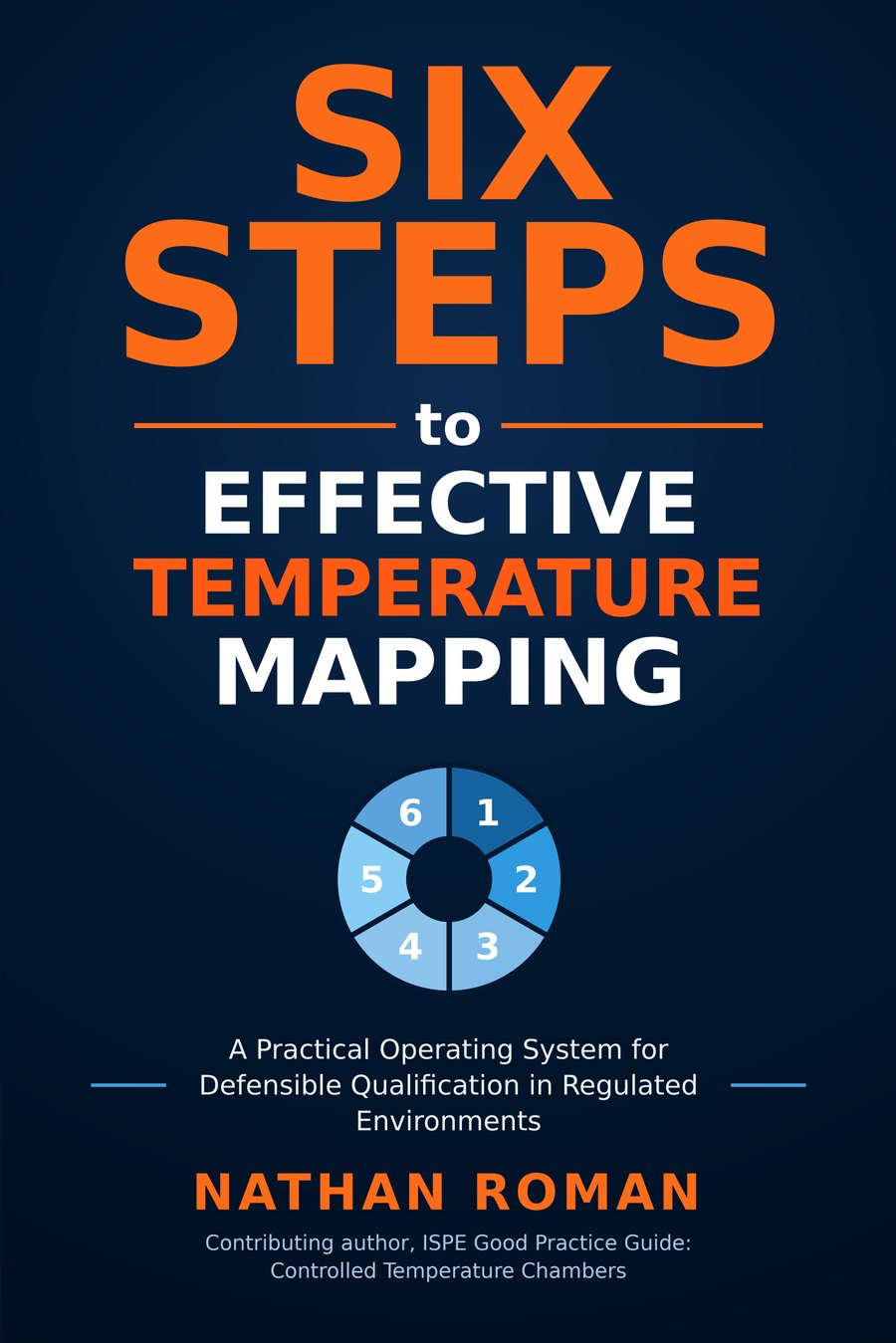 Book cover: Six Steps to Effective Temperature Mapping, A Practical Operating System for Defensible Qualification in Regulated Environments, by Nathan Roman